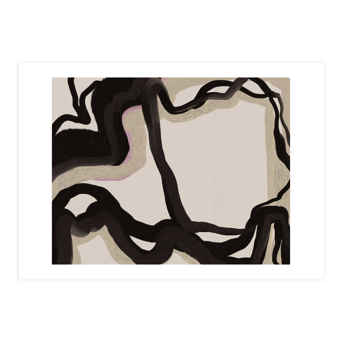 Time oil painting abstract (Print Only)