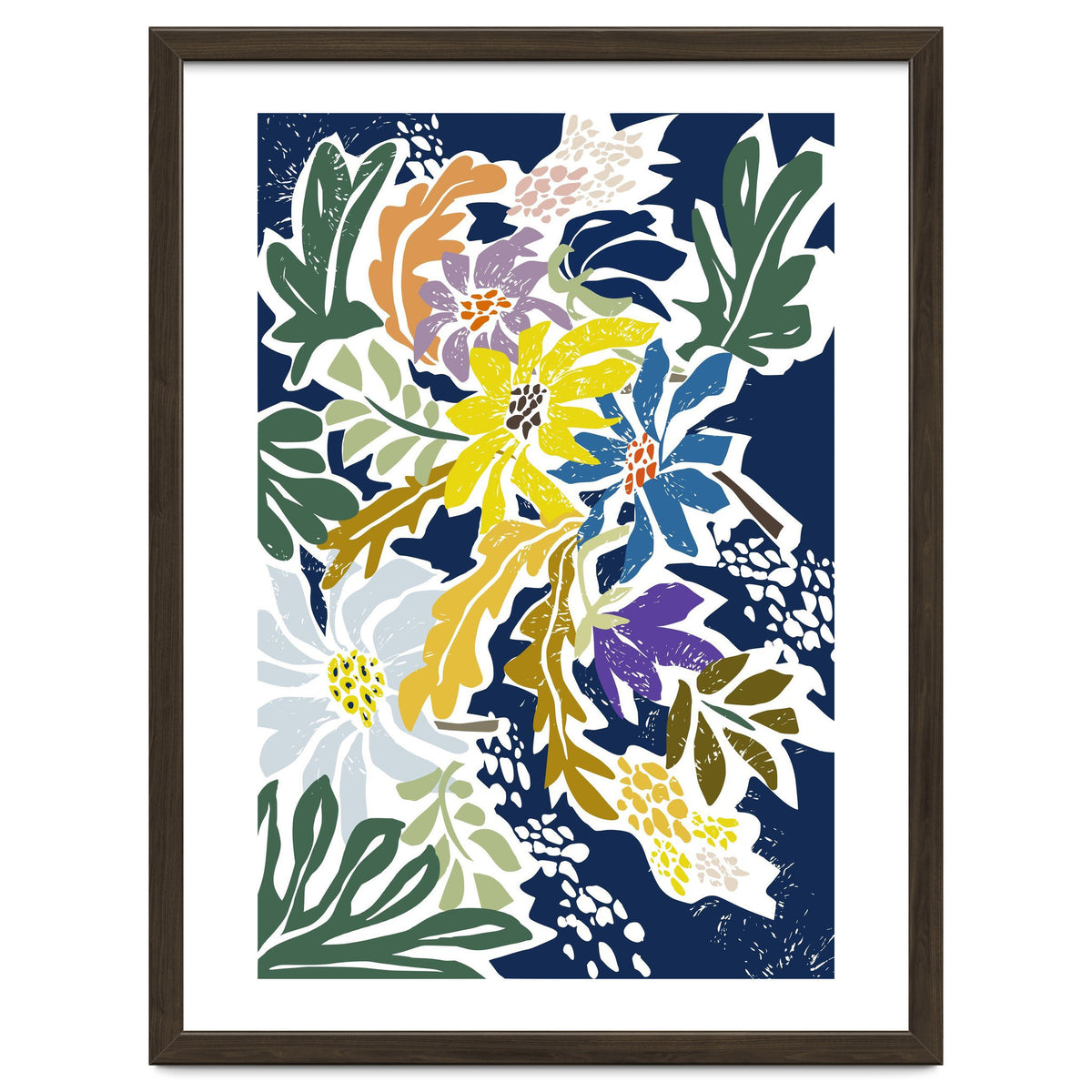 cosmopolitan flowers navy blue