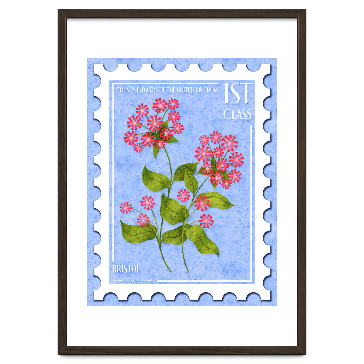 Bristol Maltese Cross Postage Stamp
