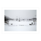 Baseball field covered in snow (Print Only) thumbnail