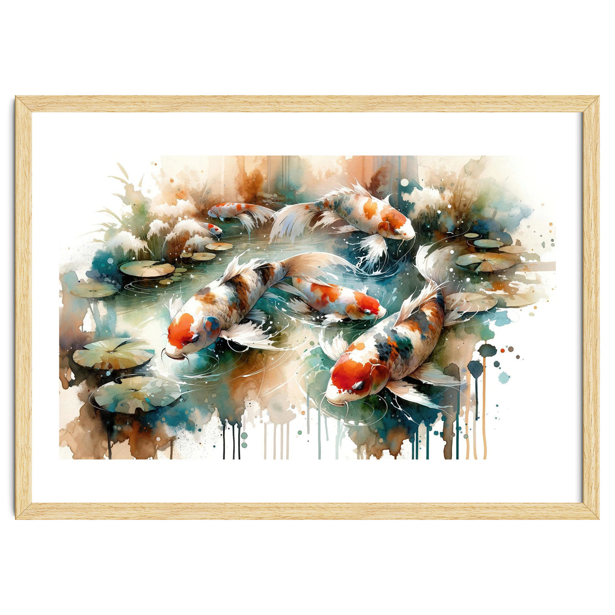 Colorful Koi Fish In Pond