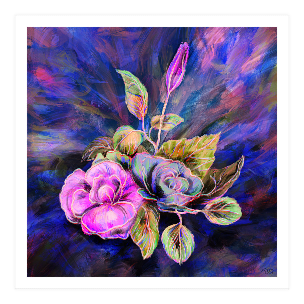 Bloom I (blue) (Print Only)