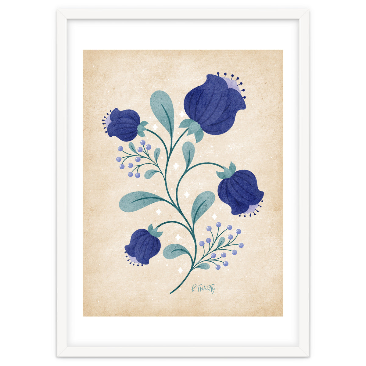 Blue Anemones Print Copy