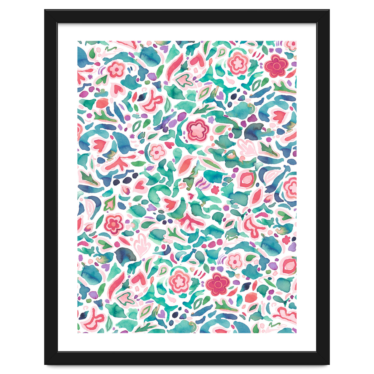 Primitive Flowers Green Coral