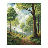 Vibrant Summer Forest Landscape Painting (Print Only) thumbnail
