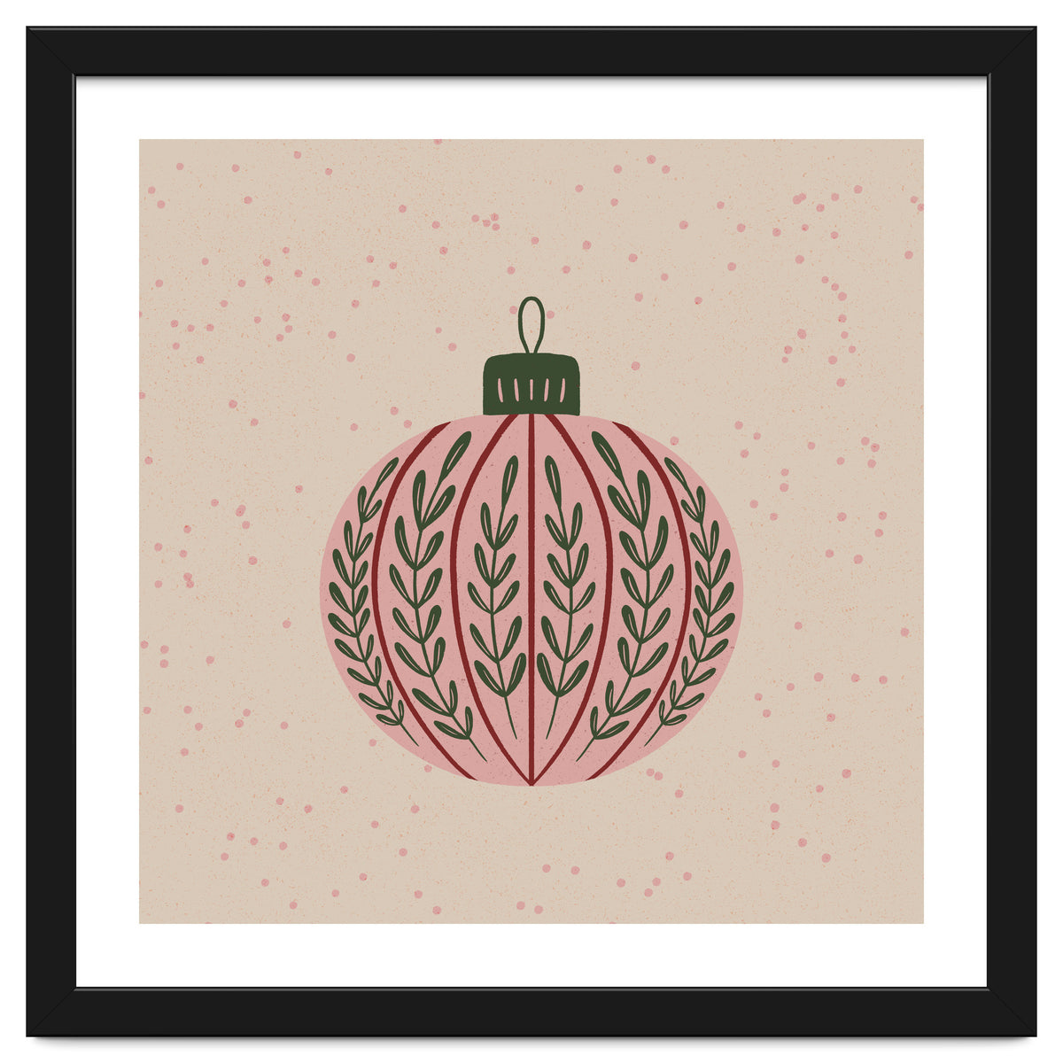 Christmas globe with branches