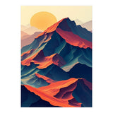 Dramatic Abstract Mountain Sunset Art (Print Only) thumbnail