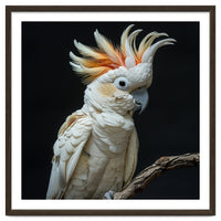 White Cockatoo Parrot Bird Perched On Branch