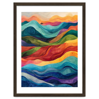 Abstract Rainbow Wave Landscape
