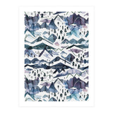 Watercolor Landscape Blue Mountains (Print Only) thumbnail