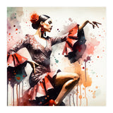 Scarlet Flamenco Side Pose (Print Only) thumbnail