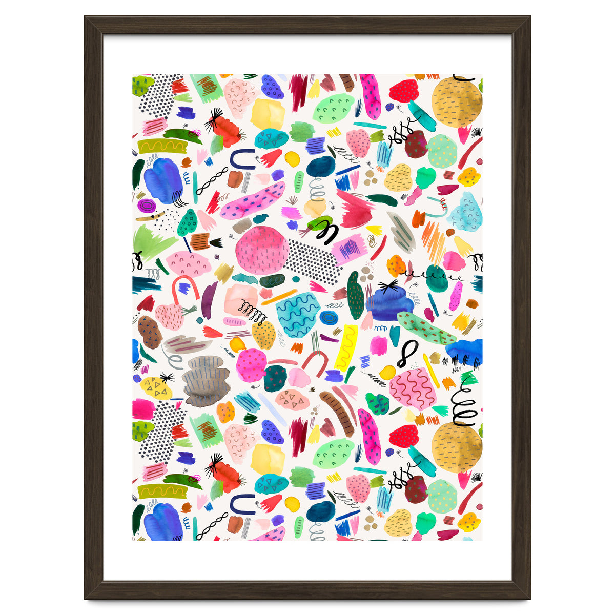 Abstract Colourful Marks Scribbles