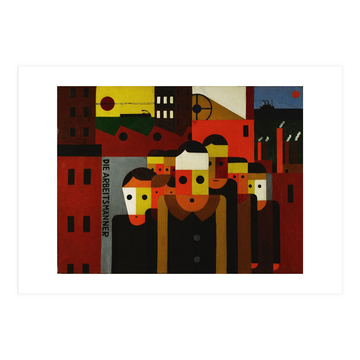 Die Arbeitsmaenner - The Workmen. Oil on canvas. (Print Only)