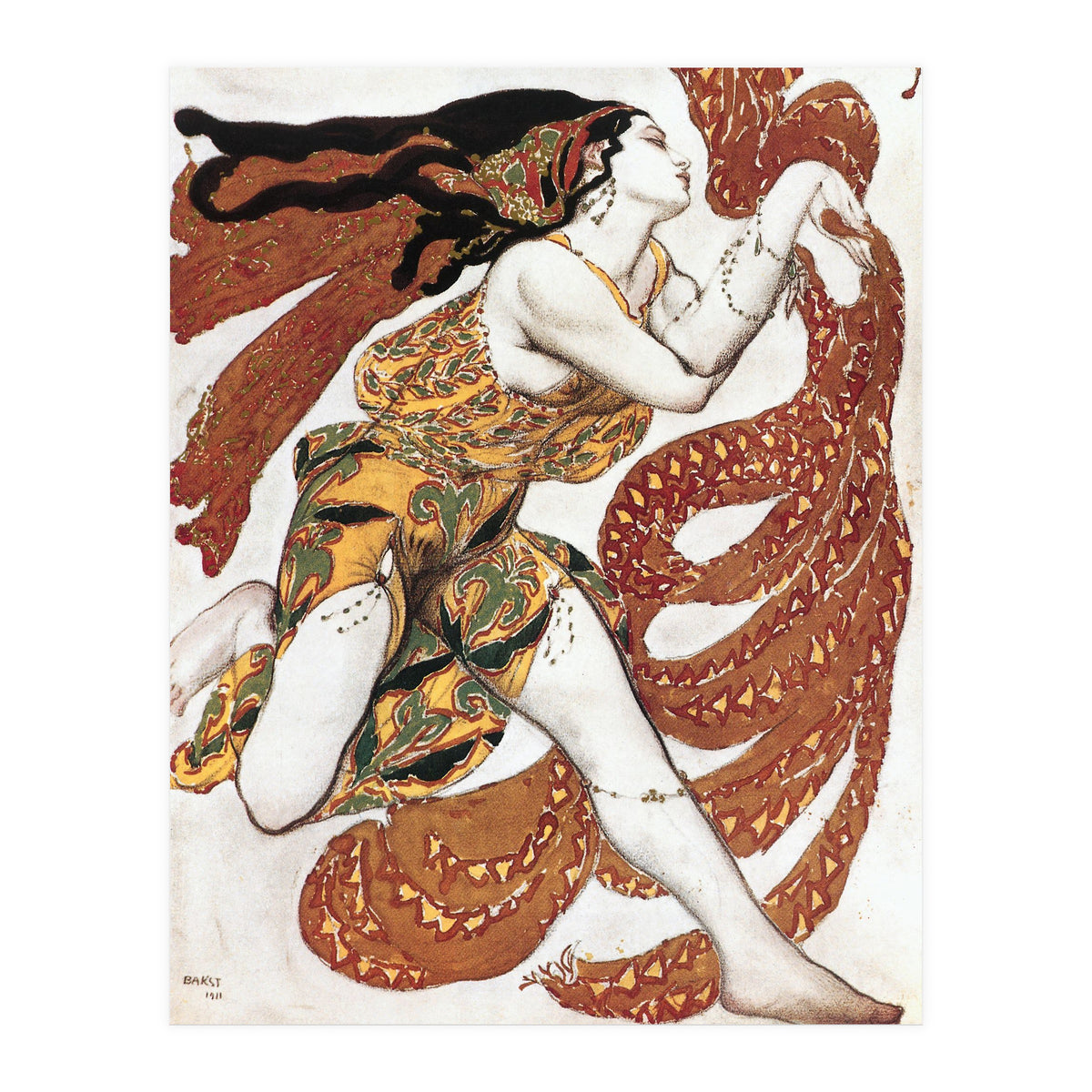 Costume sketch for a Bacchante, from the ballet &quot; Narcissus&quot. (Print Only)