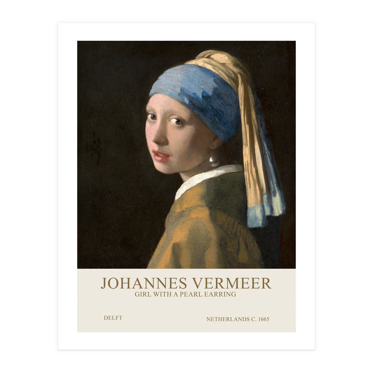 Johannes Vermer - Girl with a pearl earring (Print Only)