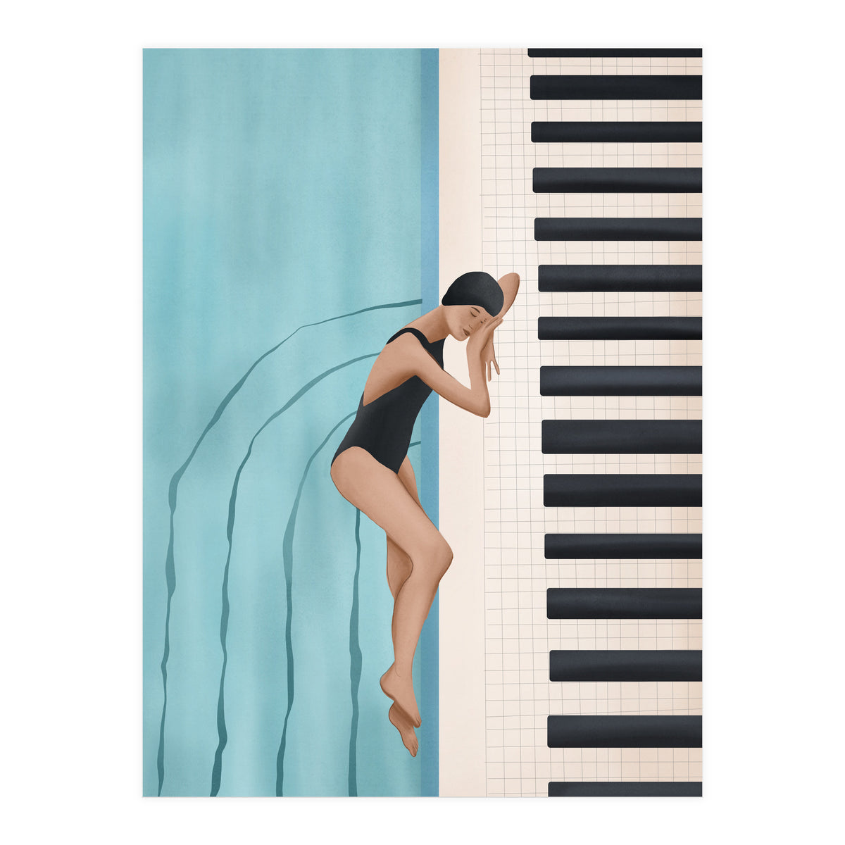 Relaxation By The Pool (Print Only)