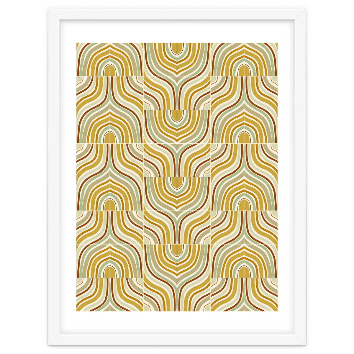 Ochre Marbled Tiles