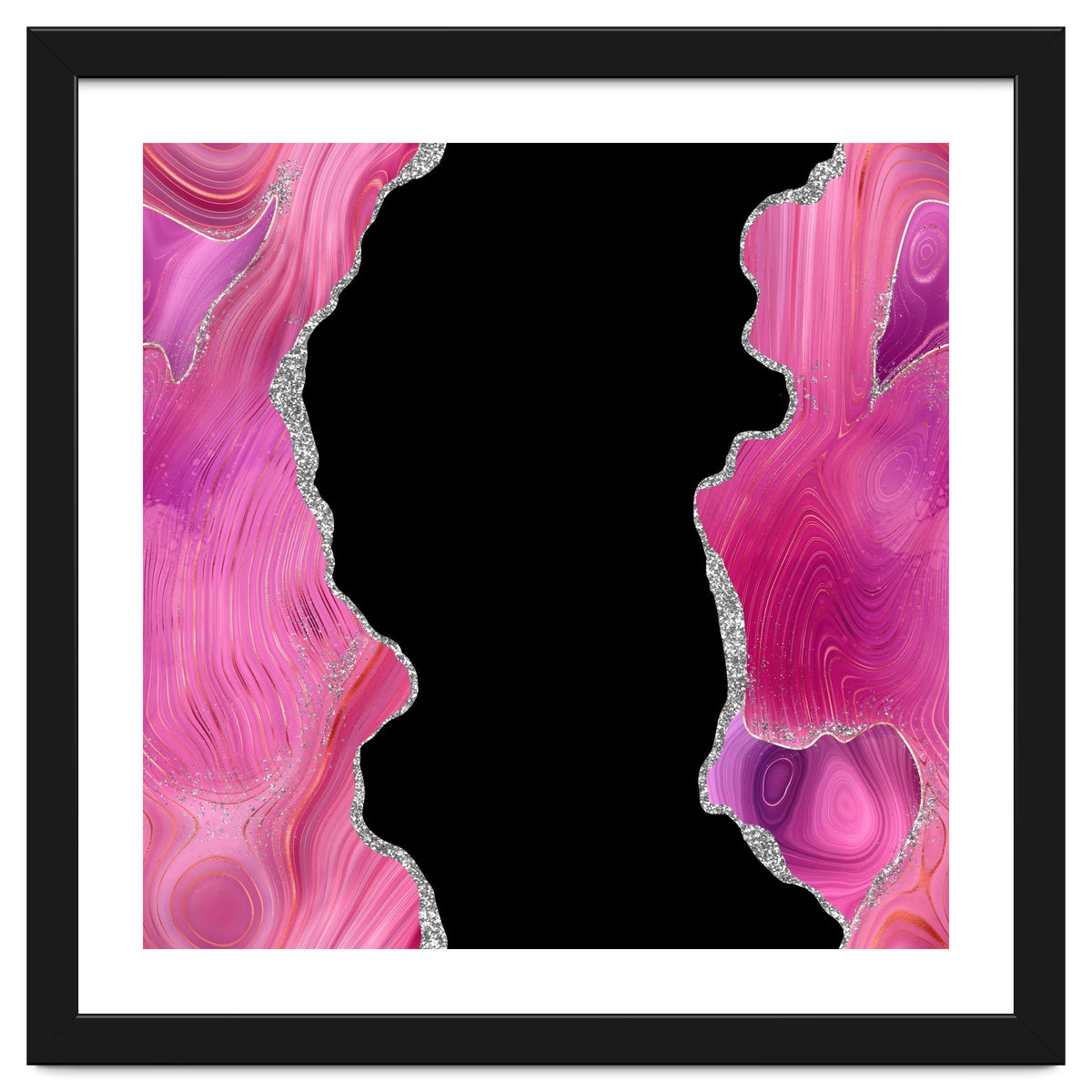 Magenta & Silver Agate Texture 02