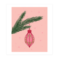 Christmas Globe with tree branch (Print Only)