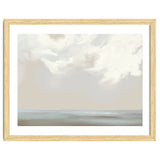 Abstract muted sea and clouds oil painting thumbnail
