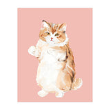Ms Purrlington Handpainted fluffy cat oil painting (Print Only) thumbnail