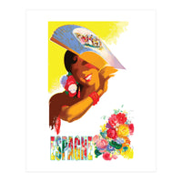 Spain, Woman With a Fan (Print Only)