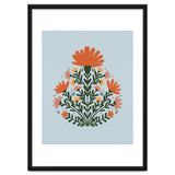 Symmetrical floral bouquet - orange and green thumbnail