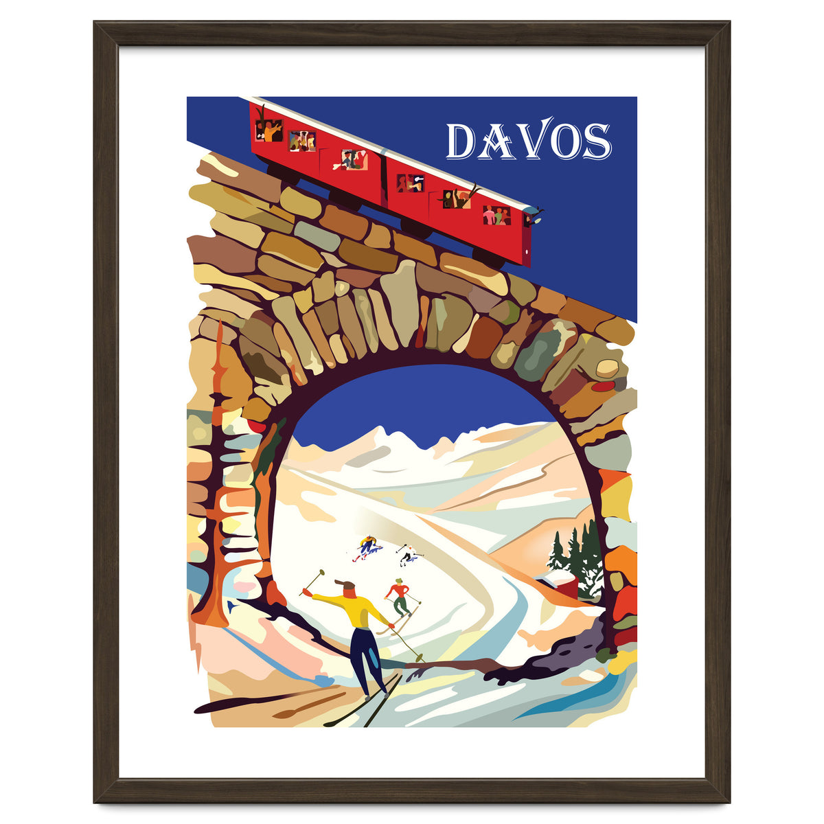 Davos Funicular on the Bridge