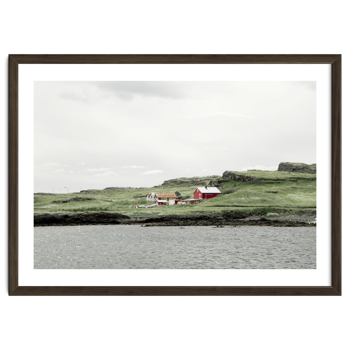 Red house on the shore - Iceland
