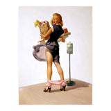 Pinup Sexy Girl Had Funny Accident On A Bus Stop (Print Only) thumbnail