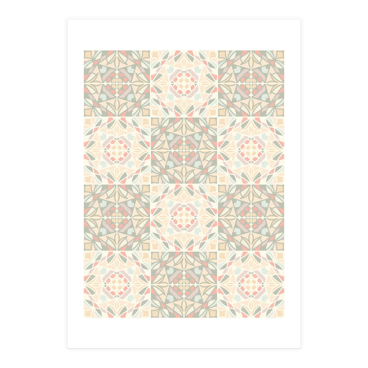 Kaleido Glass Pastels Tiles (Print Only)