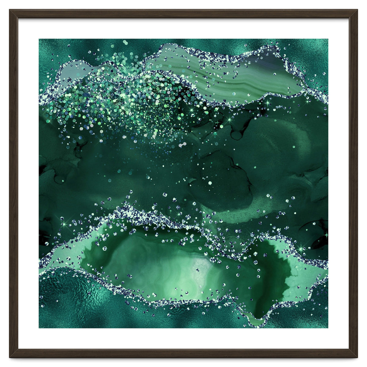 Emerald Glitter Agate Texture 04