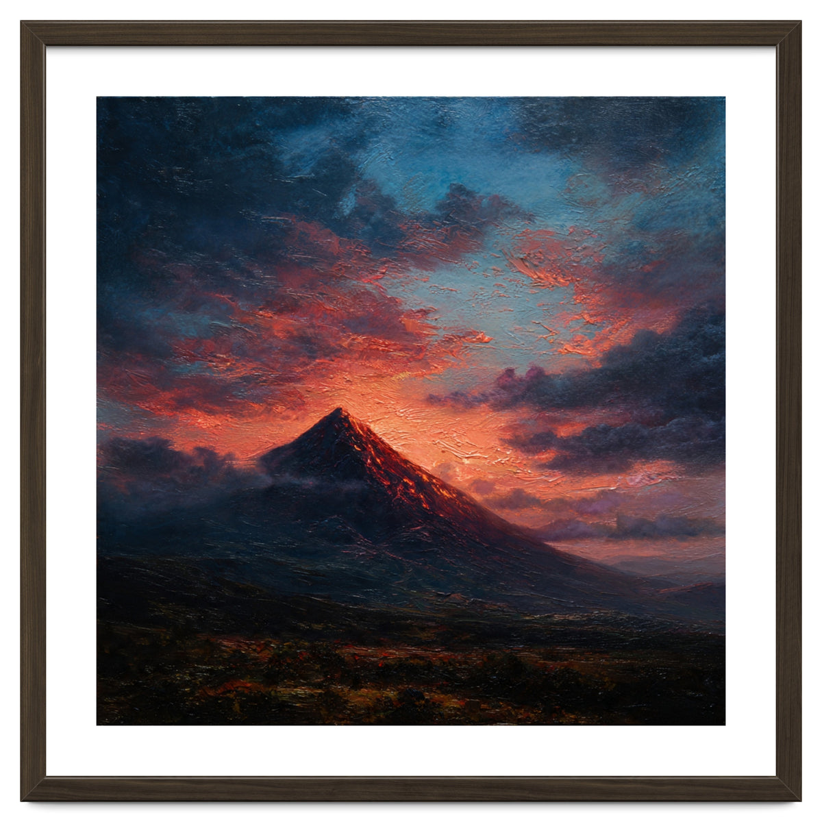 Majestic Mountain Peak at Sunset