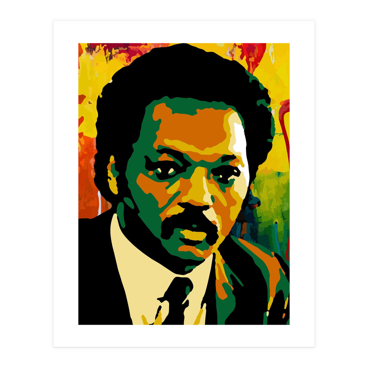 Jesse Jackson Colorful Abstract Art 2 (Print Only)