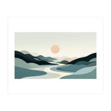 Serene Horizon: Minimalist Organic Landscape (Print Only) thumbnail