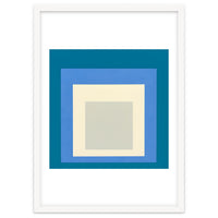 JOSEF ALBERS - HOMAGE TO THE SQUARE: BLUE WHITE GREY