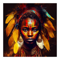 Powerful African Warrior Woman #2 (Print Only)