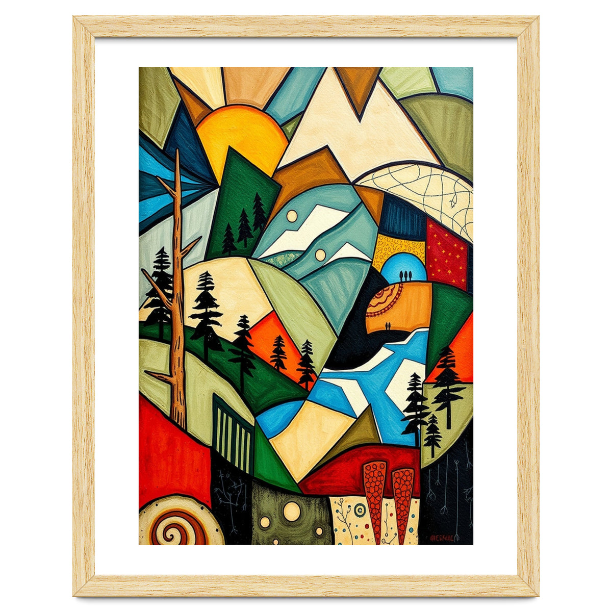 Abstract Nature Tree Mountain