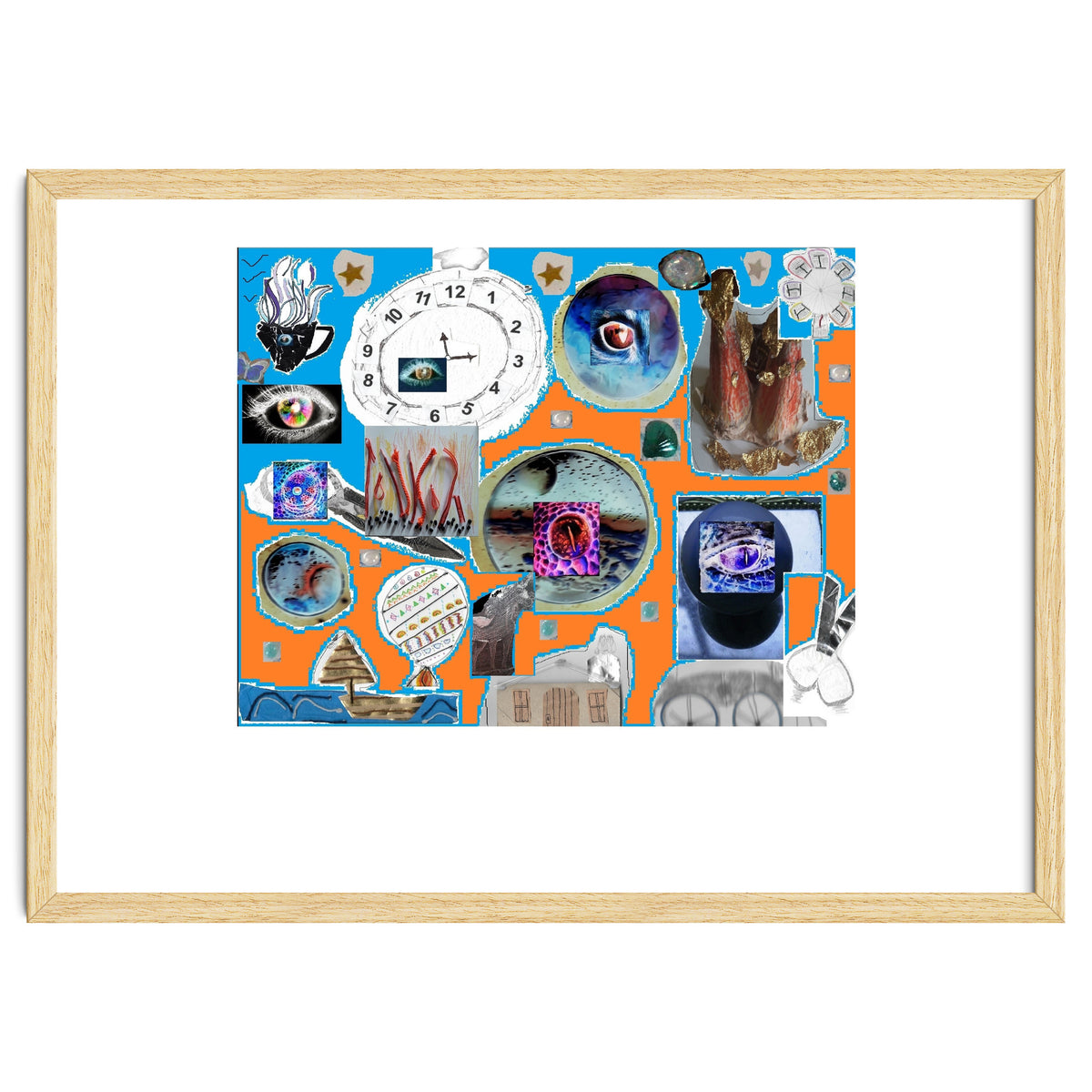 Abstract Collage 3 D Material Design Original