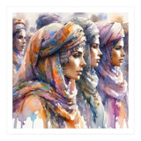 Tuareg Women Procession Watercolor (Print Only) thumbnail