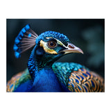 Peacock Head Close Up Majestic Blue Bird (Print Only) thumbnail