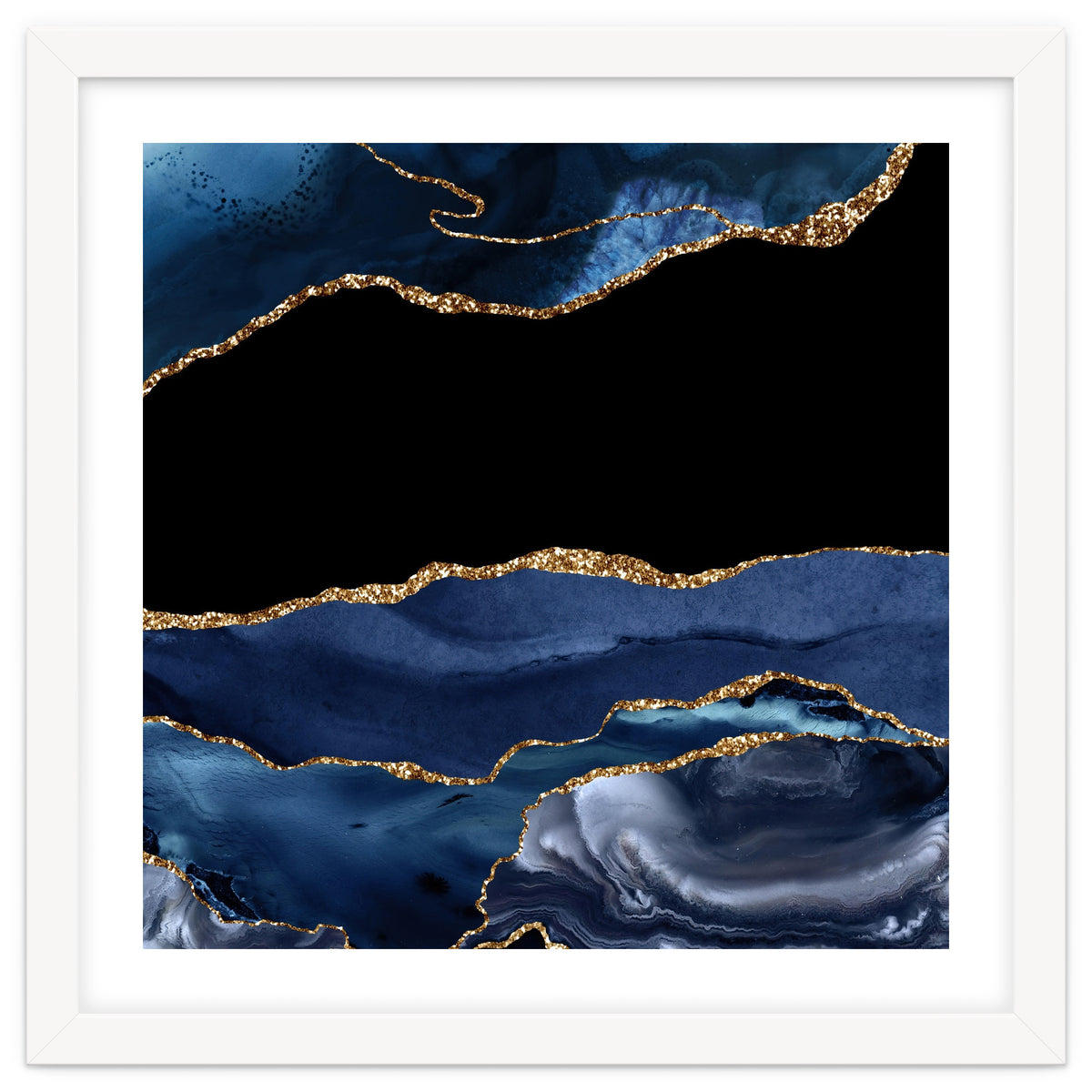 Navy & Gold Agate Texture 16