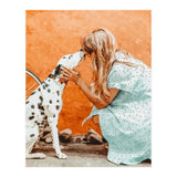 Pet Bound | Dalmatian Dog Lover Friendship Companion | Modern Bohemian Woman Puppy Animals Love (Print Only) thumbnail