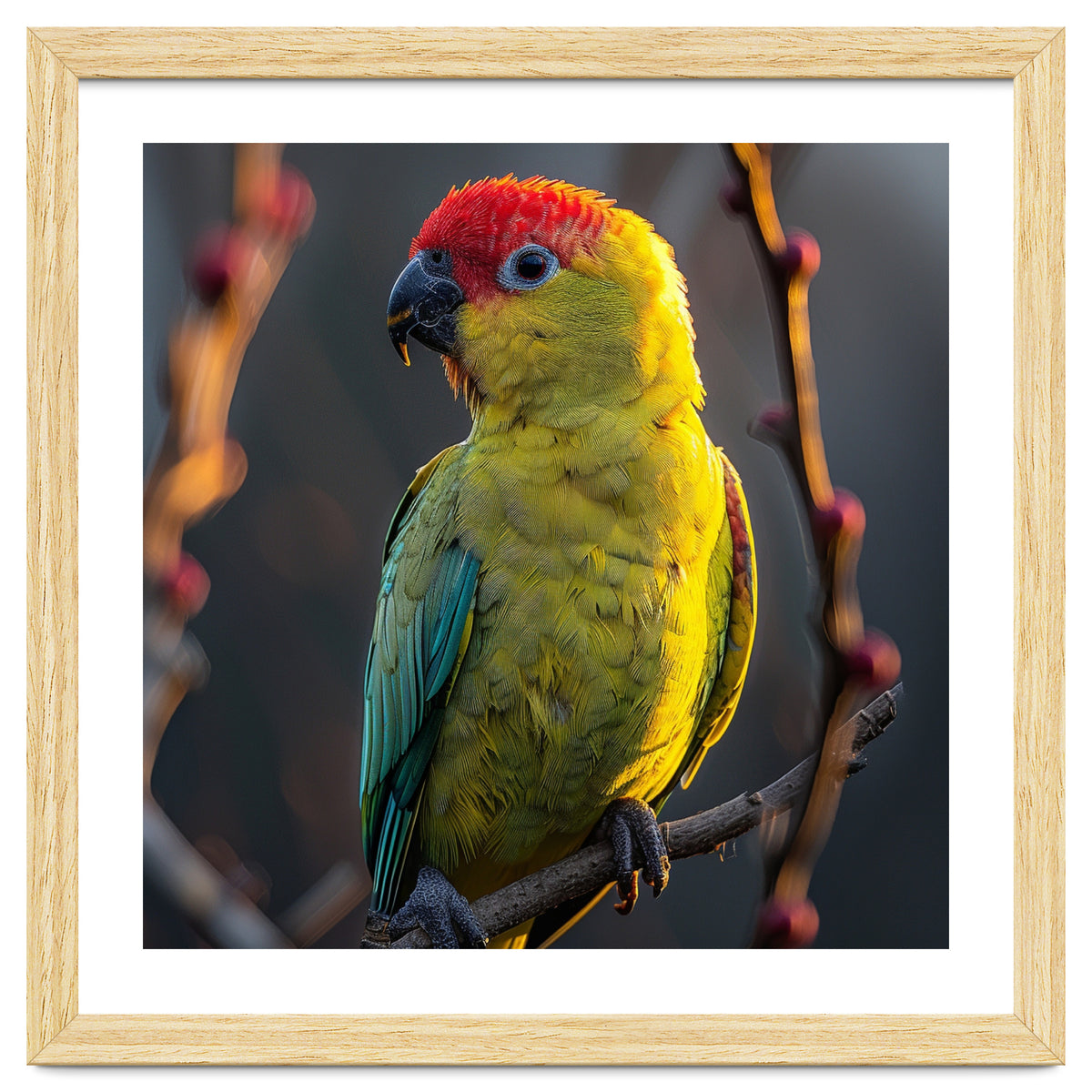 Close Up Of A Colorful Jenday Conure