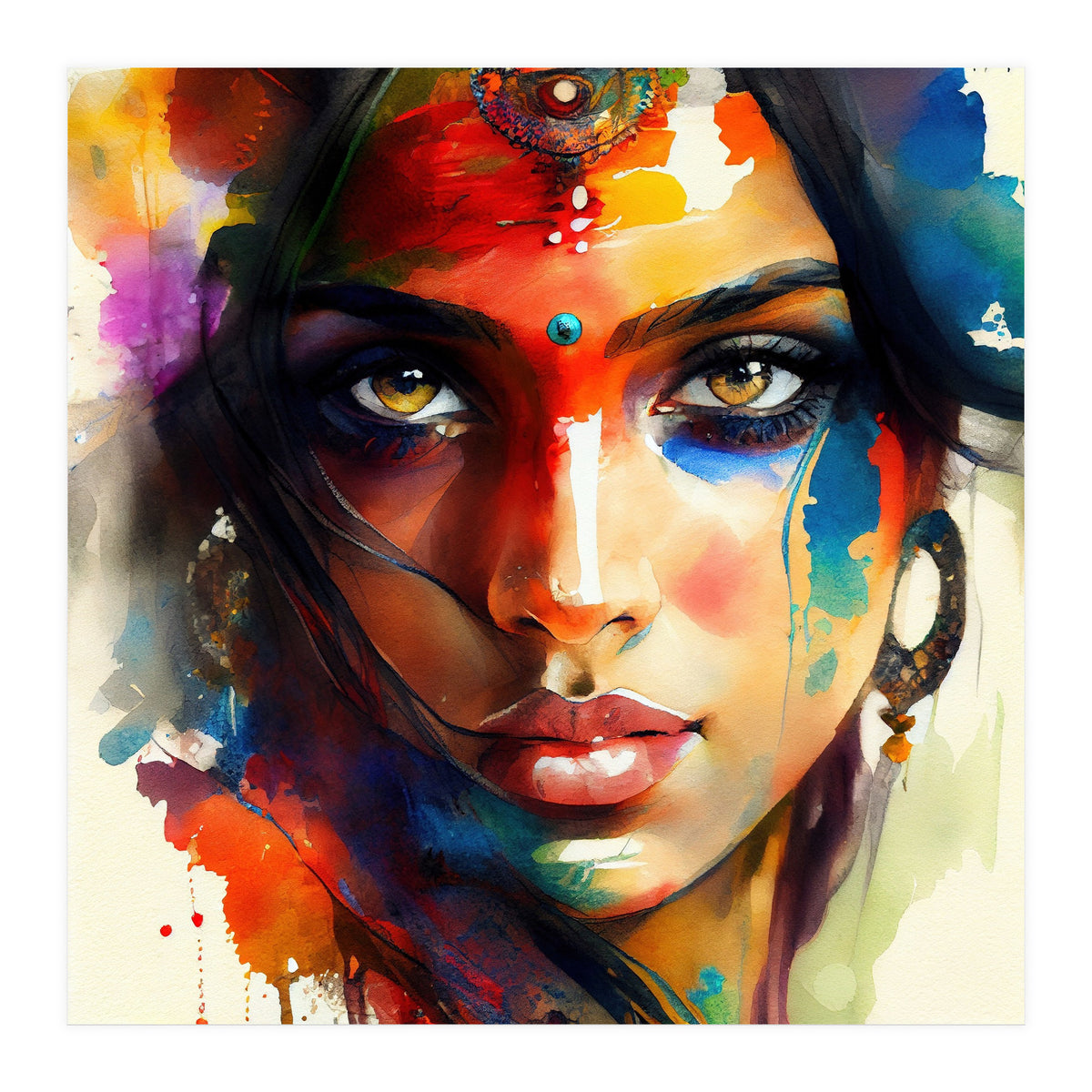 Radiant Bindi Hindu Portrait (Print Only)