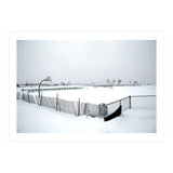 Snow-covered deserted basketball court in winter (Print Only) thumbnail