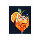 Hawaiian Cocktail, Fresh Orange Fruity Mimosa, Pop Of Color Food Bohemian Eclectic Modern Drink (Print Only) thumbnail