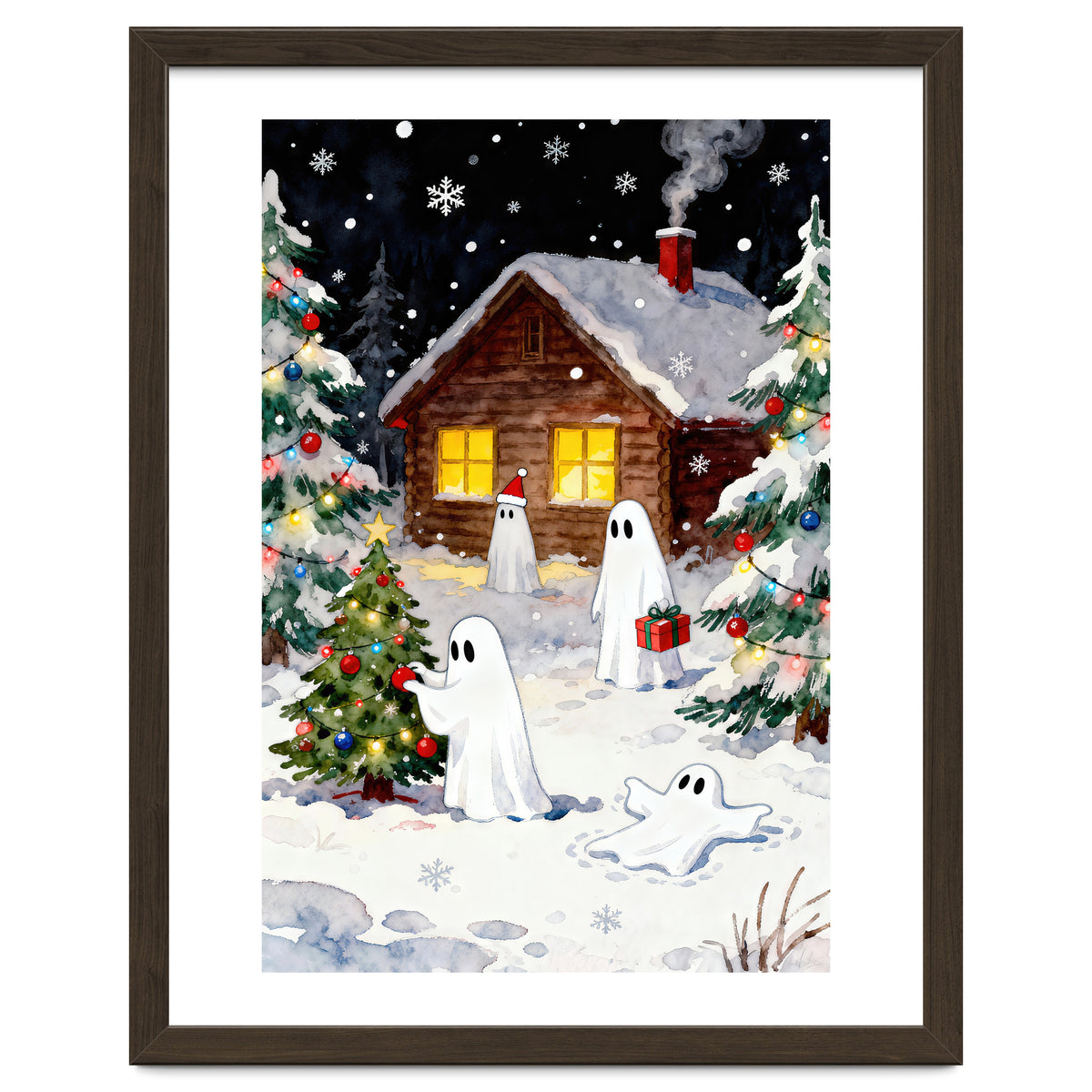 Spirited and Playful Christmas Ghost