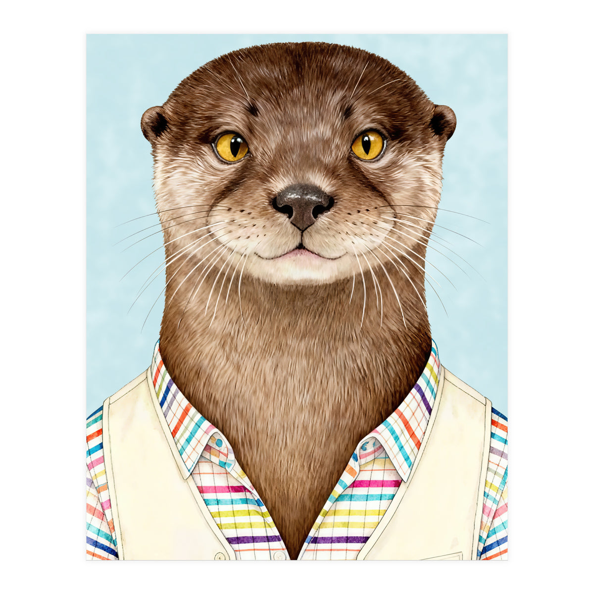 Otter Portrait in Jacket (Print Only)