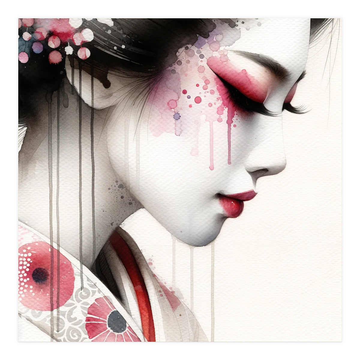 Petal Drift Modern Geisha (Print Only)